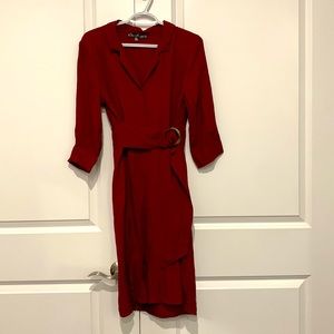 Like new Dynamite button down front burgundy dress